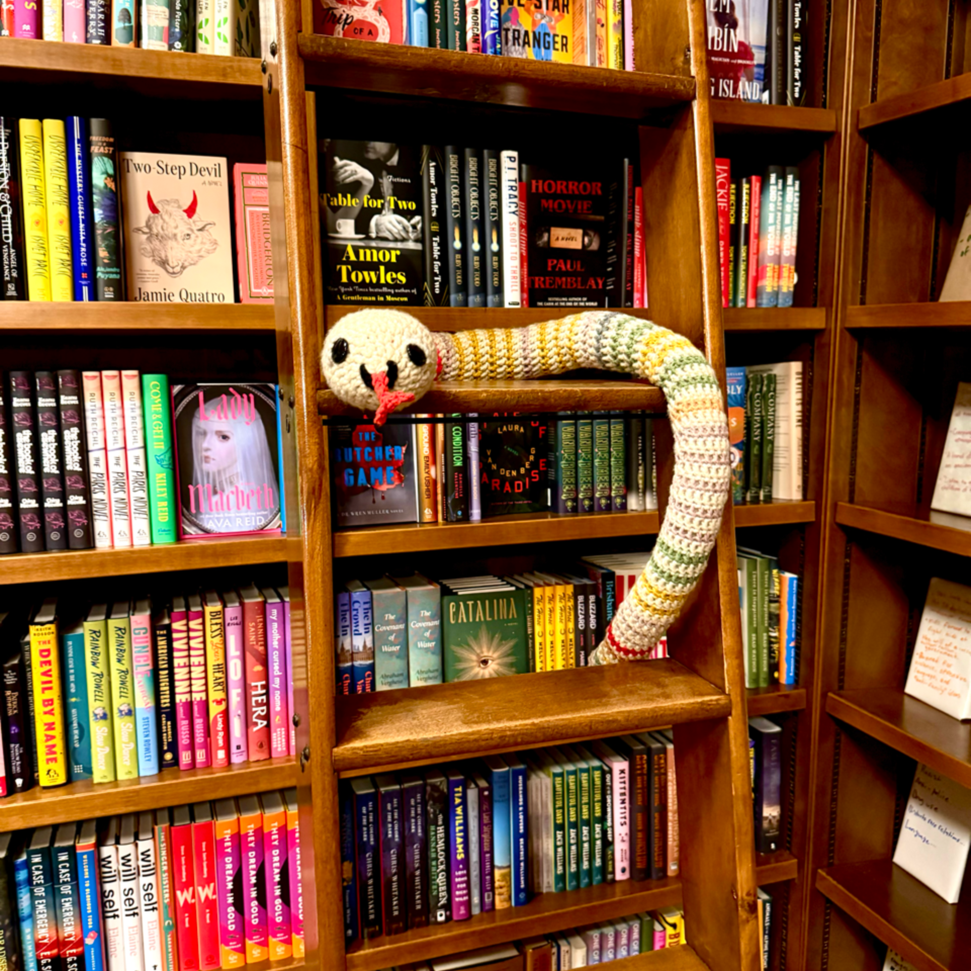 Book worm street art installation