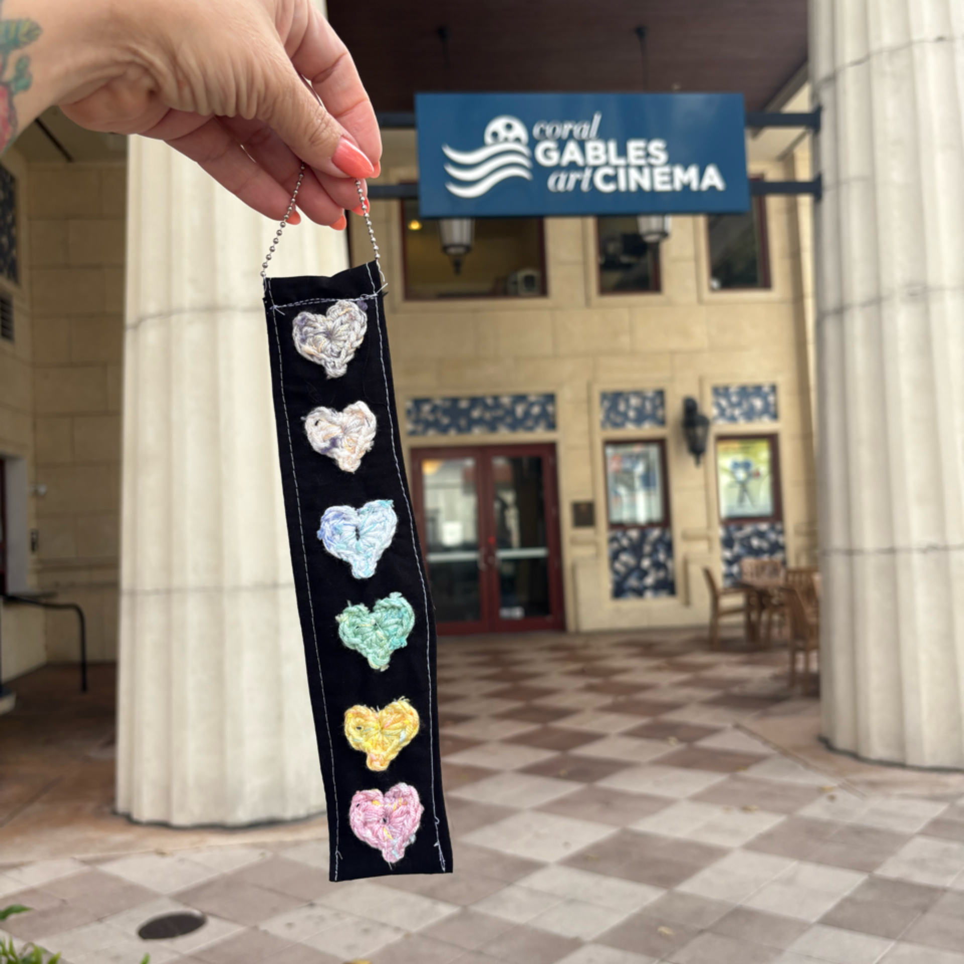 Mini heart banner at Coral Gables Art Cinema